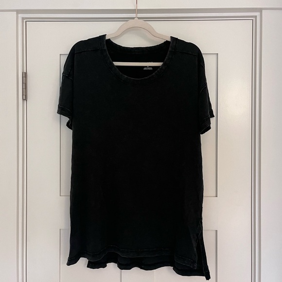 Anthropologie Pilcro Charcoal Short Sleeve Tee - Picture 4 of 5